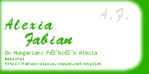 alexia fabian business card
